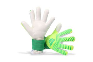 4 mm Top-Qualität Fußball-Torwarthandschuhe Fußball Predator Pro Gleicher Absatz Schützen Sie die Finger, Leistungszonen und Techniken für Erwachsene, Größe 8–10