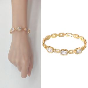 Bransoletki bransoletki dla dziewcząt moda urok luksusowy miedź mankiet złota kolor marka kobiet z diamentami kobiety afrykańska biżuteria Dubaj Kobieta Engagemen Akcesoria