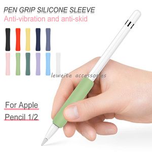 Stylus Cover Silicone Protective Sleeve Holder For Apple Pencil 1 2 Touch Screen Pen Grip Case Shockproof Anti-Scratch Non-Slip