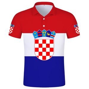 Kroatien Poloshirt Diy Free Custom Name Hrv Poloshirt Nation Flagge Kroatisches Land Hrvatska Republic Print Po Kleidung 220702