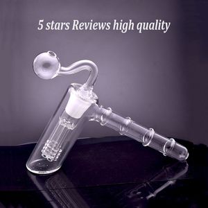 Hand Smoking Water Pipe Arm Filter Percolator 18.8mm Female Glass Bongs Ash Catcher Hookah with Glass Male Oil Burner Pipes Dhl Free