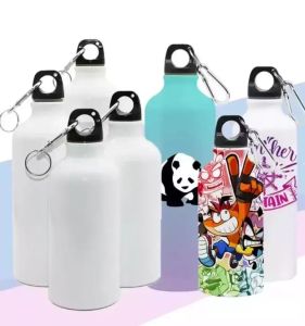 Garrafa esportiva de alumínio para sublimação 500ml 750ml 1000ml garrafa de água de bicicleta leve garrafas reutilizáveis à prova de vazamento garrafas de viagem para acampamento