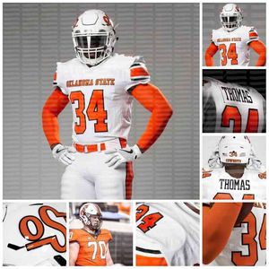 C202 Oklahoma State 2020 Hunter Woodard 34 Thomas Chuba Hubbard Malcolm Rodriguez TYLAN WALLACE KOLBY HARVELL-PEEL NCAA-Fußballtrikot