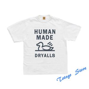 White Duck Human Made Printing T-shirt Men Women Breathable Slub Cotton Human Made Tee Casual Oversized Top With Tag