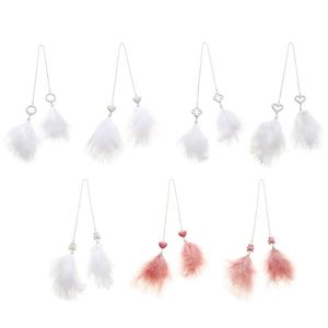 Interior Decorations Crystal Pendant Automotive Supplies Car Rear View Mirror Hanging Decoration Feather Diamond PendantInterior