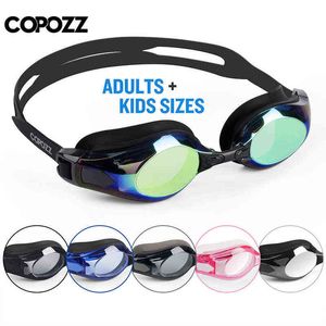 Copozz Myopia Swimming Goggles Men Adult 0-1.5〜 -8ダブルアンチフォグUVプロテシオンスイミンググラスプロディオプターZwembril Y220428