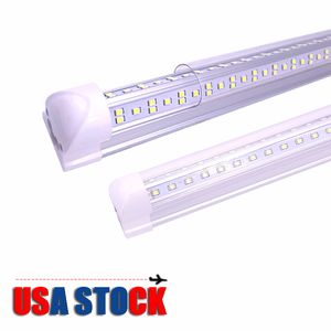 LED -rör LED -linjära anslutningsbara LHOP -lampor V -formade LED -rör 2ft 3ft 4ft 5ft 6ft fluorescerande glödlampa Super Bright White 72W 144W 