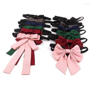 Bow Ties Ladies Oversize Bowtie Fashion Solid Tie For Women Uniform Collar Butterf Bowknot Adult Cravats Girls Suit BowtiesBow Emel22