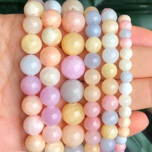 Other Natural Stone Round Colorful Jades Chalcedony Beads Loose Spacer For Jewelry Making Diy Necklace Bracelet 6/8/10/12mm Rita22