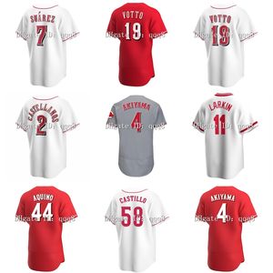 Na85 Joey Votto Maglia da baseball Johnny Bench Pete Rose Red Barry Larkin Moustakas Baseball Eugenio Suarez Tucker Barnhart Nick Akiyama Jesse