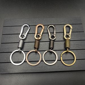 9,5 cm Party Favor Car Keychain Metal Spring Key Chain Eloy Double Ring Buckle Keyring 4 Färger