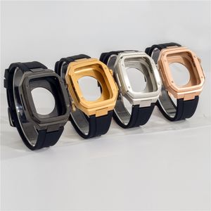 Mm-kit großhandel-Premium Edelstahl Hülle Silikongurt AP Mod Kit für Apple Watch Serie SE mm mm