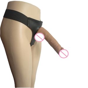 Howosexy Strap em grandes vibradores com calças realistas de silicone de vibrador macio strapans pênis anal para o casal de brinquedos sexy lésbicas