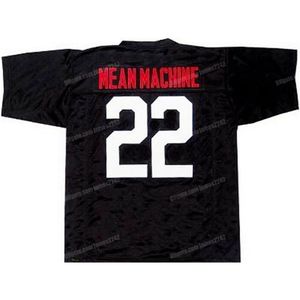 Nikivip Custom Mean Machina #22 Najdłuższy Jard Football Jersey 1974 Movie Men's Sewn Black dowolny numer nazwiska