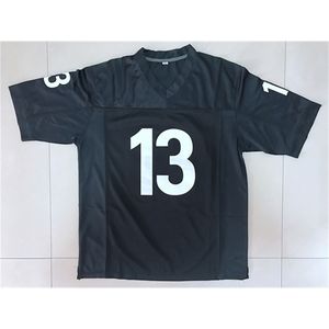 Nikivip Ship från US Willie Beamen #13 Football Jersey En given söndag Sharks Movie Men All Stitched Black S-3XL High Quality