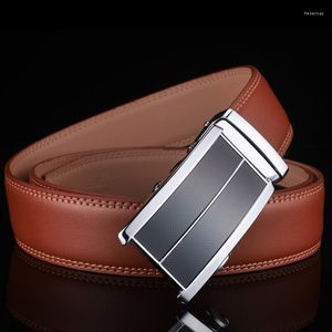 Gürtel Plyesxale Männliche Taille Gürtel Kuh Echtes Leder Für Männer Marke männer Mit Automatische Schnalle Cinturones Para Hombre G60Belts Fred22