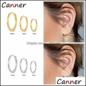 Hoop Hie Earrings Jewelry 3Pcs 925 Sterling Sier For Women/Men Small Ear Bone Tiny Ring Girl Aretes 6/8/10Mm Drop Delivery 2021 V6Exh