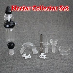 smoking nectar Kit 14mm Glass HOOKAHS OIL BURNER Tips with Titanium and Quartz Nail Dish RIG DAB Pipe mirco kit