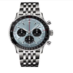 Nacitimer B01 Fashion Business Chronograph 47MM Dial Panda Eye Belt Men's Quartz Wrist Watch watches