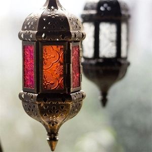 Marokański styl Latarenka WALL WATLING Candle Holder Classic Metal Lantern for Wedding Party Domowe Dekoracja Klasyczna metalowa świeca T200319