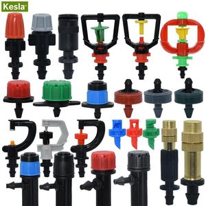 KESLA Greenhouse Watering Sprinkler Dripper Drip Irrigation Garden Adjustable Mist Emitters Stake Micro Spray Rotating Nozzle T200530