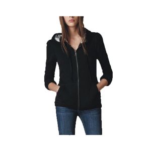 Mode Damen Hoodie Sweatshirt Pullover Jacke mit Reißverschluss Kapuze Mantel Slim Cardigan Langarm Plaid Fleece Damen Hoodies Jacken Marken T-Shirts S-XL Großhandel