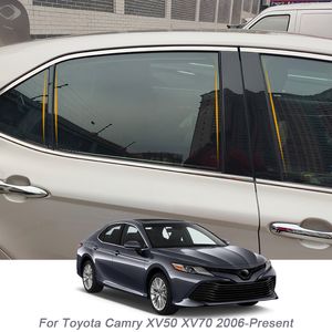 6PCS Window Center Filar naklejka PVC Wykończenie Folia anty scratch dla Toyota Camry XV50 XV70 Akcesoria zewnętrzne