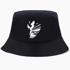 Berets Kurosaki Ichigo Japan Anime Bob Bucket Hats Summer Mens Panama Kobiet Fisherman Hat Cotton Korean Caps Hip Hop Beach Capberets