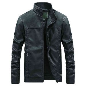 Autumn Pu Leather Biker Jacket Motorcycle Plus Size 3xl 4xl Men Long Sleeve Faux Leather Moto Jacket Casual Black Boy Jacket Male L220725