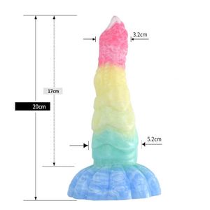 Nxy Dildo 5 2cm Pene a forma di silicone di colore spesso per uomini e donne Ventosa Falso Soft Anal Plug Fun 0317