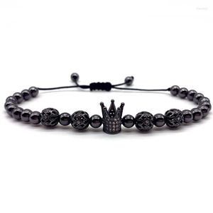 Очарование браслетов Ball Crown Men Bracelet Регулируемая плетена