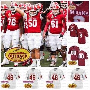 C202 Indiana Hoosiers 2021 Big Ten Patch Outback Bowl MICHAEL PENIX JR. STEVIE SCOTT III TY FRYFOGLE MICAH MCFADDEN NCAA College-Football-Trikot