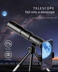 10-300x40mm Telescopic Telescope 80x100 Monocular Professional Bak4 Lens HD Metal Lll Night Vision Hunting Tourism Camping Portable