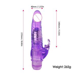 Nxy Vibrators Multispeed Crystal Dildo Vibrator Rabbit Female Masturbation Huge g Spot Clitoris Stimulator Sex Toys for Women 220420