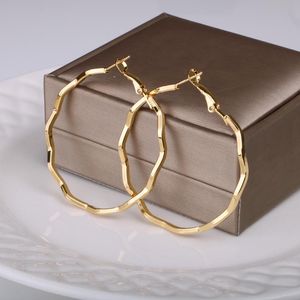 Hoop Huggie Big Round Wave Earring for Women Gold and Silver Color cm Gift Fashion Jewelry Erancelli Hoops Era