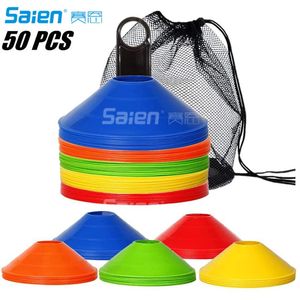 Ensemble de 50 cônes Pro Disc - Soccer d'agilité avec sac de transport et support pour l'entraînement Football Kids Sports Field cône Markers2462