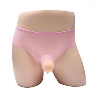 Underpants mass de malha sexy de malha bulge pênis bolsa calcinha