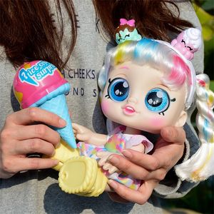 LOLED Original Kindi A Infant Doll Toy Figura Modelo de sorvete pode cantar para crianças Marshmallow Girl Birthday Surprise Gift 220505