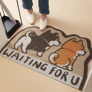 Cartoon Dog PVC Doormat Funny Door Mats Indoor Entrance Non Slip Home Door Mat for Indoor Outdoor Use NEW Arrival T200415