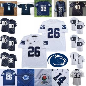 MitNess Custom PSU Penn State Football Jersey NCAA College Sean Clifford Journey Saquon Barkley KJ Hamler Noah Cain Pat Freiermuth Micah Parsons