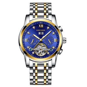 Tourbillon Hollow Out de diamante Hollow Out Mechanical Watch Men's Watch's Watch Explosion Prese