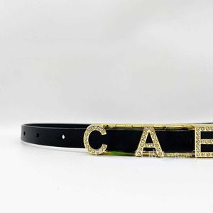 2022 Topselling Famous Brand Black Leather Small Belt Women Diamond Buckle Classic Luxury Belt Designer Fashion Girdle Metal Alphabet Buckle Belt