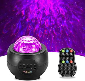 Proiettore di luce galassia cambiante multicolore LED Night Light Camera da letto Soggiorno Laser Star Party Ocean Wave Proiettore di luce per bambini Lampada da notte per adulti