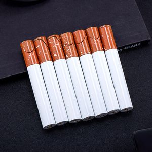 Novo mini mini cigarro em forma de gás reabastecer isqueiro À prova de vento de metal isqueiro inflado free fireing roda de moagem dos homens isqueiros gadgets