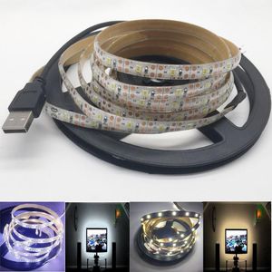 Streifen 1M 2M 3M 4M 5M USB Kabel Power LED Streifen Licht Lampe SMD 3528 Weihnachten Schreibtisch Dekor Band Für TV Hintergrund BeleuchtungLED StreifenLED