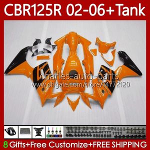 + Tank OEM Perileri Honda CBR 125R CBR 125 R CC CBR125R 2002 2003 2004 2005 2006 Vücut 124NO.106 CBR-125 CBR125RR 02-06 CBR-125R Hafif Turuncu 125cc 02 03 04 05 06 Karoseri