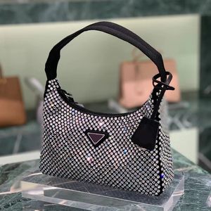 Nylon Designers Bags Womens Diamond handbags Top-quality Glitter handbag Canvas bag Hobo crystal shoulder bag women Chest pack fashion Tote lady pochette