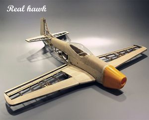 RC Vliegtuig Laser Cut Balsa Wood Airplane Kit P51 Frame zonder deksel Spanspan mm Model Building Kit