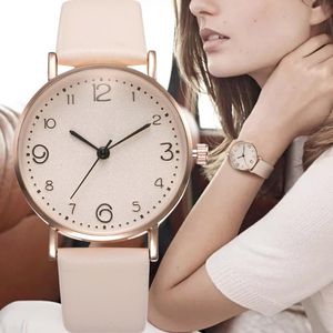Wristwatches Fashion Leather Women Watch Simple Ladies Clock Quartz Wristwatch For Female Sales Gift 2022 Casual Watches Relogio Feminino
