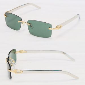 Wholesale Original Stainless steel Sunglasses Man 8200757 Rimless Sun Glasses Woman 18k Gold Womens Limited edition Glasses Square Driving Unisex Size57-18-140MM